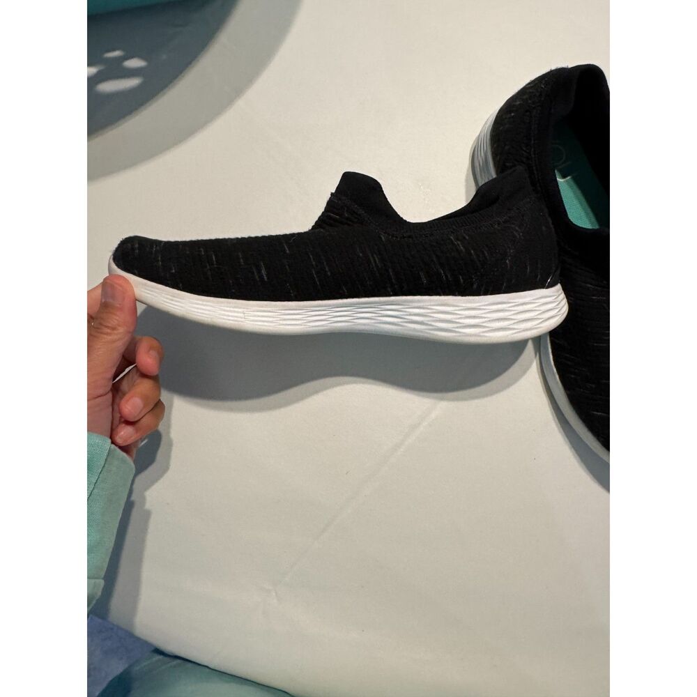 YOU by Skechers Walk Black Marl Slip-On Comfort Sneakers
